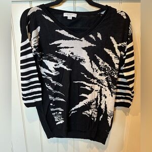 CATHERINE BARCLAY Ladies Women’s Size XS Long Sleeve Black & White Top